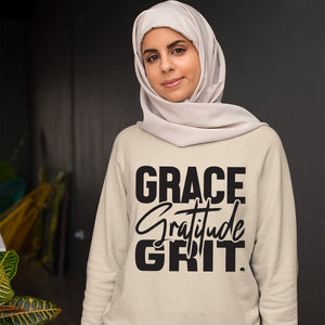 Sweatshirt Unisex Grace Gratitude Grit