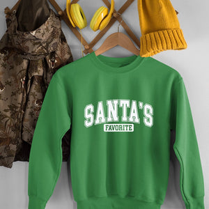 Sweatshirt Unisex Santas Favorite White