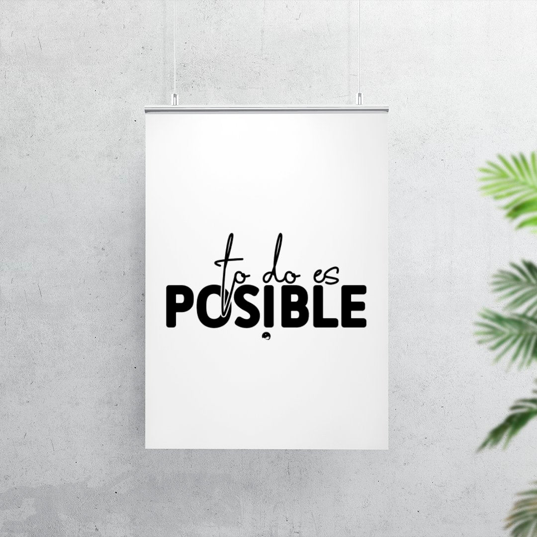 Matte Vertical Posters To Do Es Posible