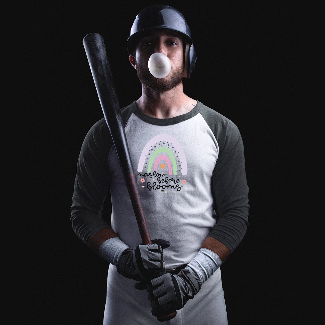 Unisex Sleeve Baseball Tee Maslow before blooms