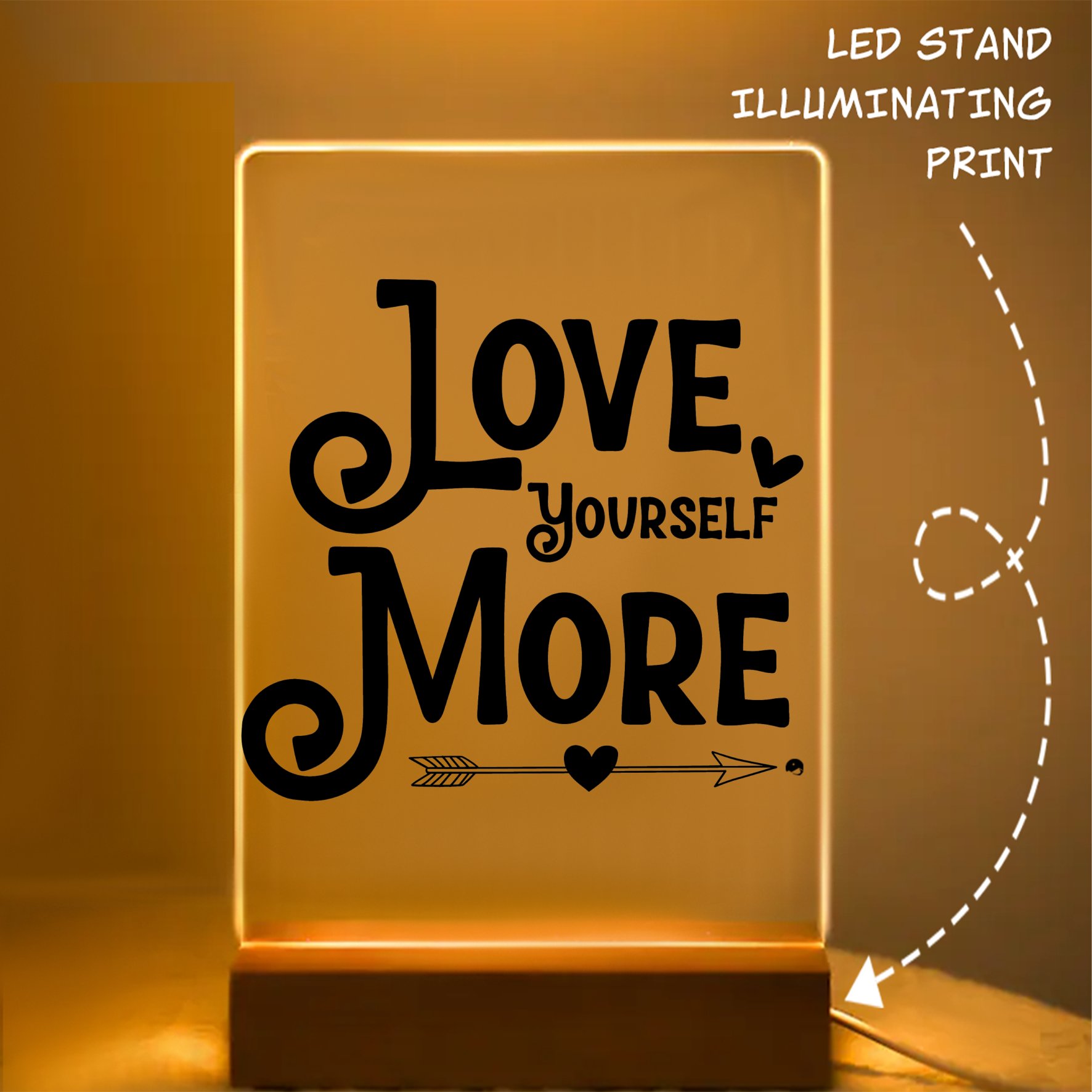 Glass Acrylic Love Yourself More