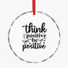 Crystal Glass Ornament Think Positive Be Positive