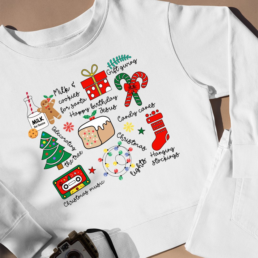 Sweatshirt Unisex Milk & Cookies For Santa