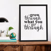 Matte Vertical Posters Grow Through What You Go Through