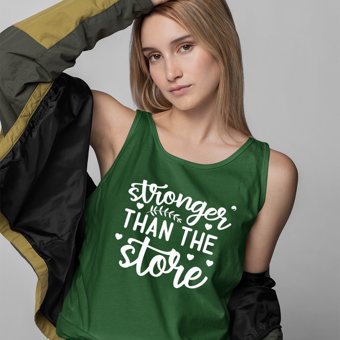 Unisex Jersey Tank Stronger Than The Store