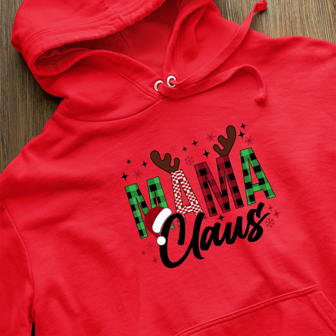 Hoodie Unisex Mama Claus Christmas Pattern Design