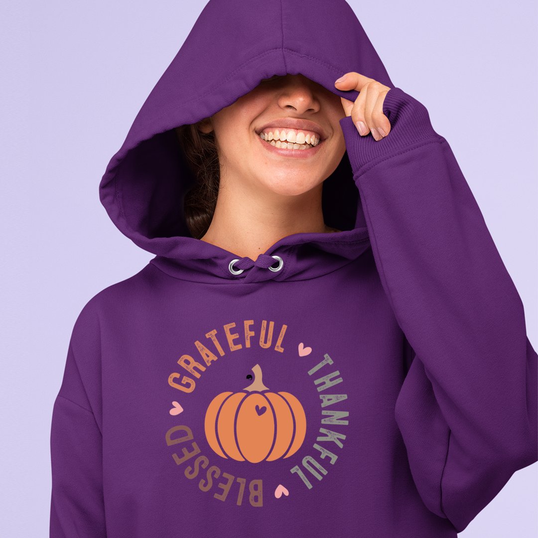 Hoodie Unisex Grateful Thankful Blessed