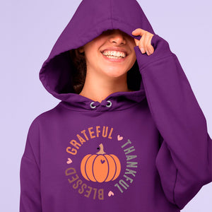 Hoodie Unisex Grateful Thankful Blessed