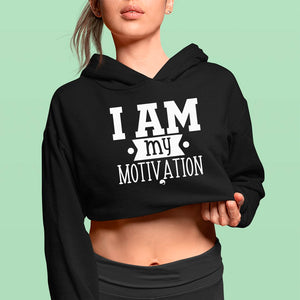 Cropped Hoodie I Am My Motivation