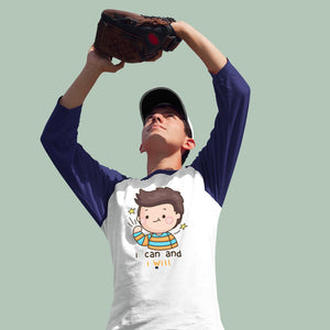 Unisex Sleeve Baseball Tee I Can And I Will