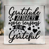 Square Acrylic glass Gratitude Attracts More Reasons To Be Grateful