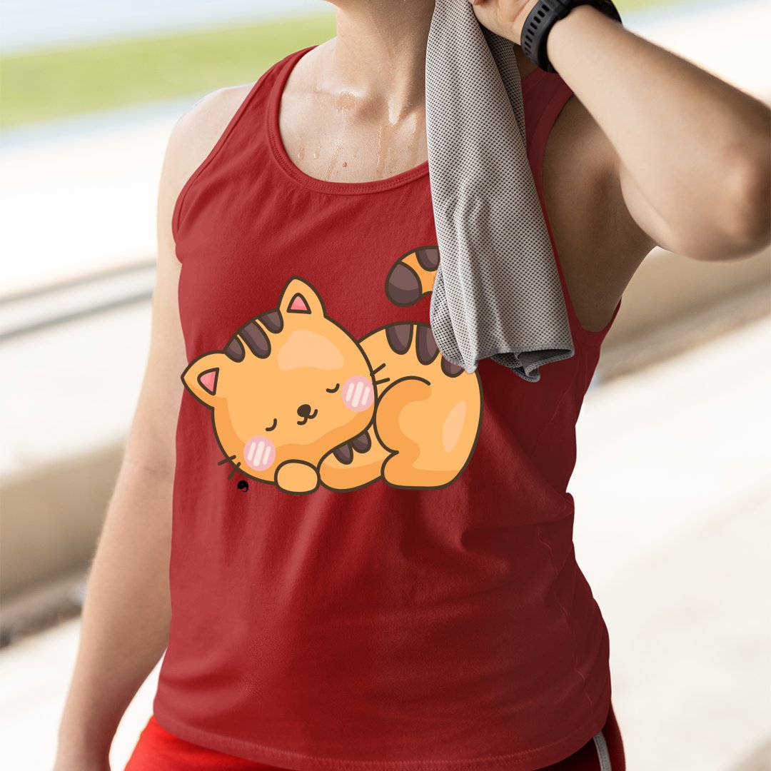 Unisex Jersey Tank Cute Cat