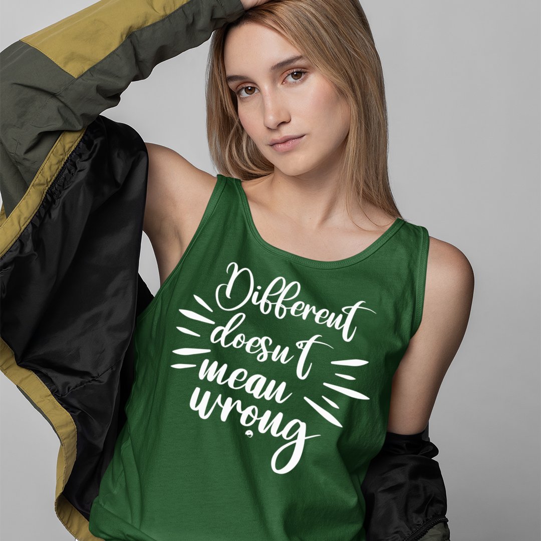 Unisex Jersey Tank Different Doesn't Mean Wrong