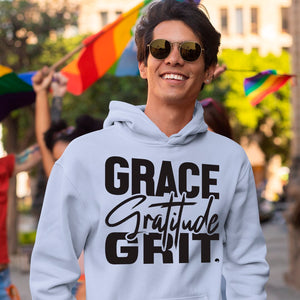 Hoodie Unisex Grace Gratitude Grit