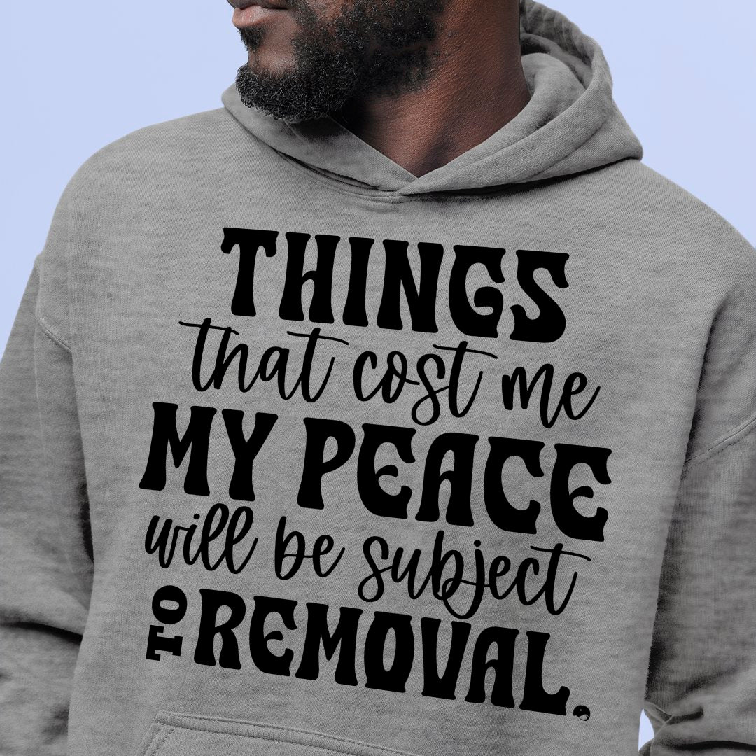 Hoodie Unisex Things That Cost My Peace Will Be Subject To Removal