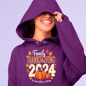 Hoodie Unisex Family Thanksgiving 2024