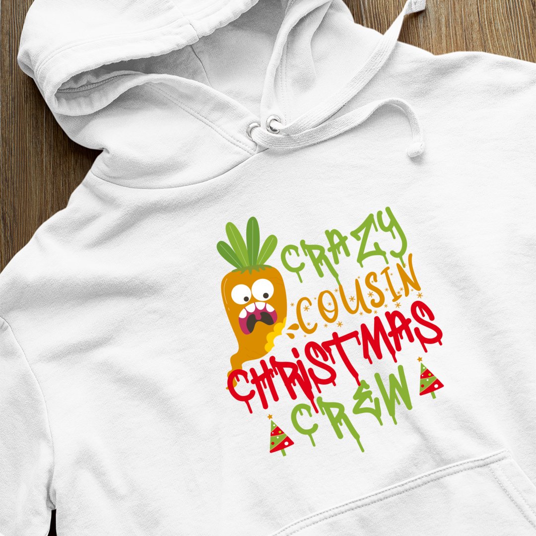 Hoodie Unisex Crazy Cousin Christmas Crew