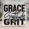 Square Acrylic glass Grace Gratitude Grit