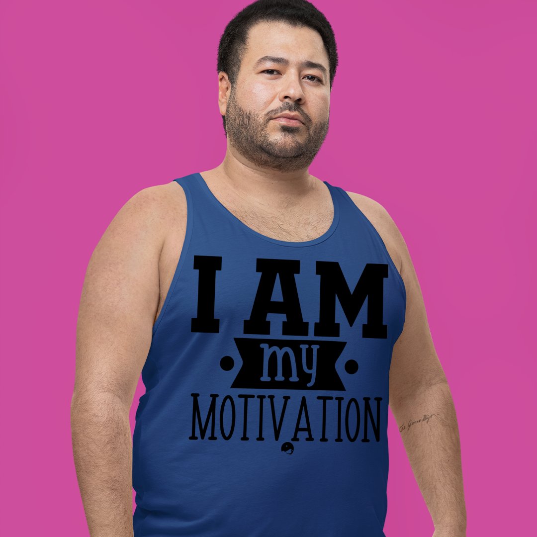 Unisex Jersey Tank I Am My Motivation