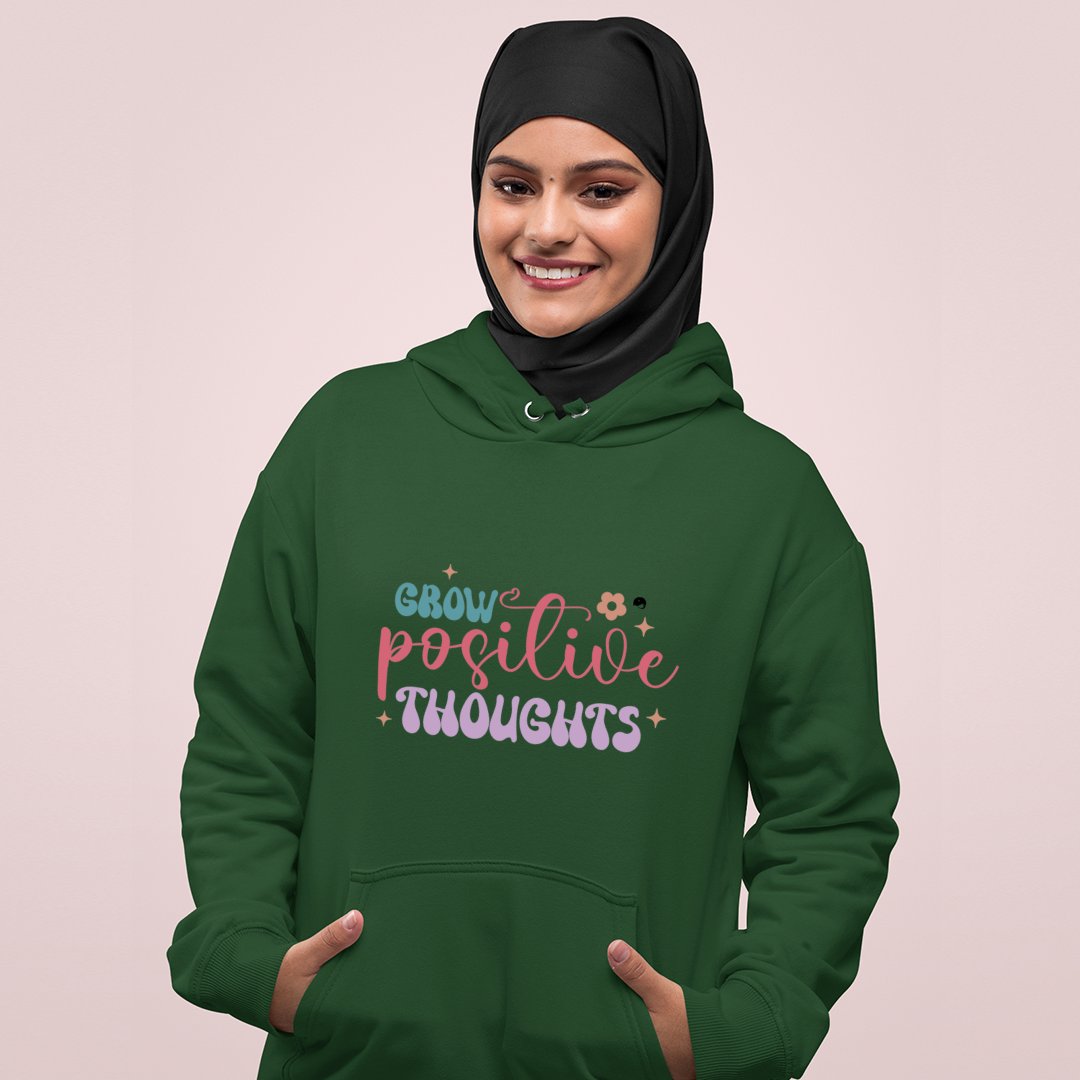 Hoodie Unisex Grow Positive Thoughts