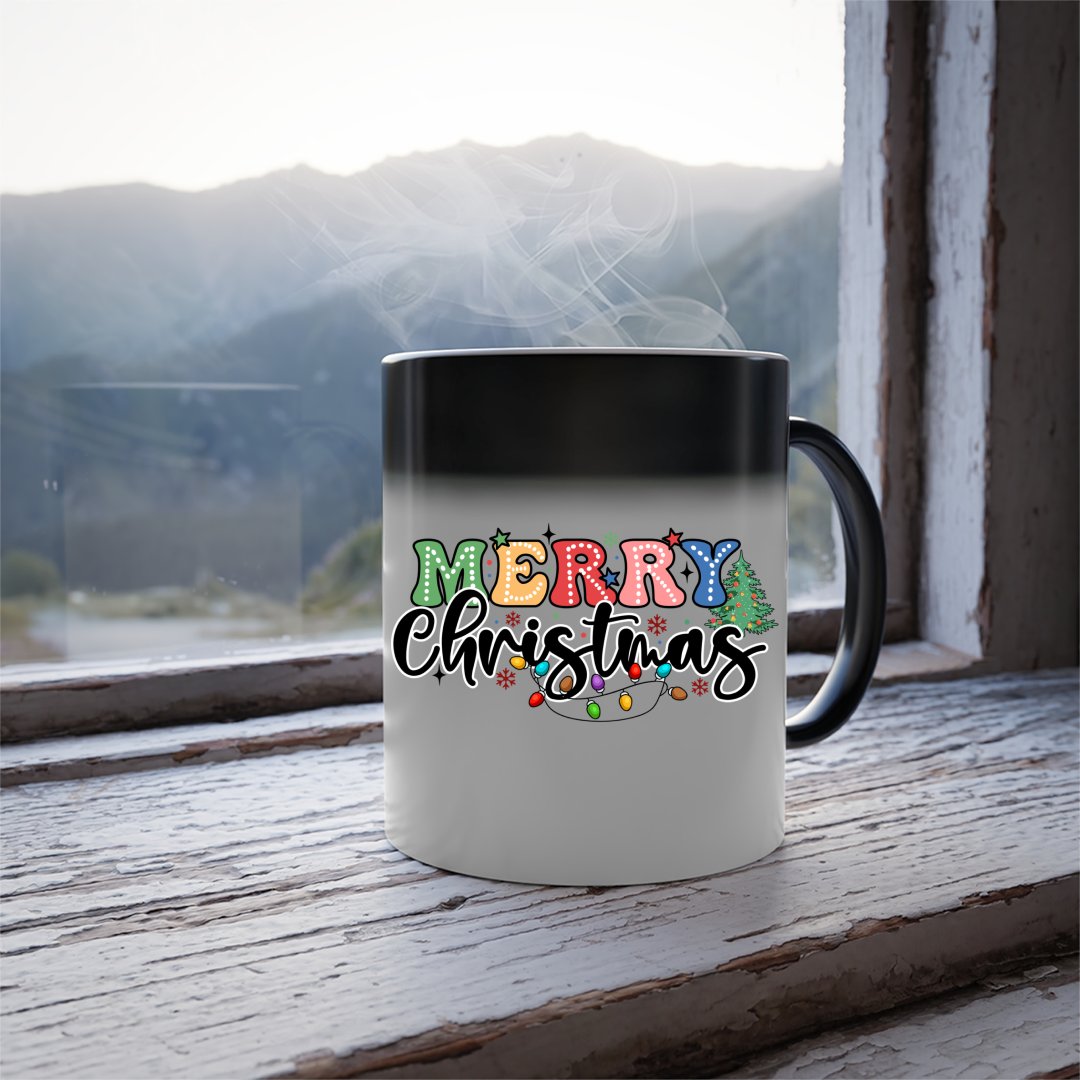 Mug Merry Christmas Retro Christmas Doodle Dots