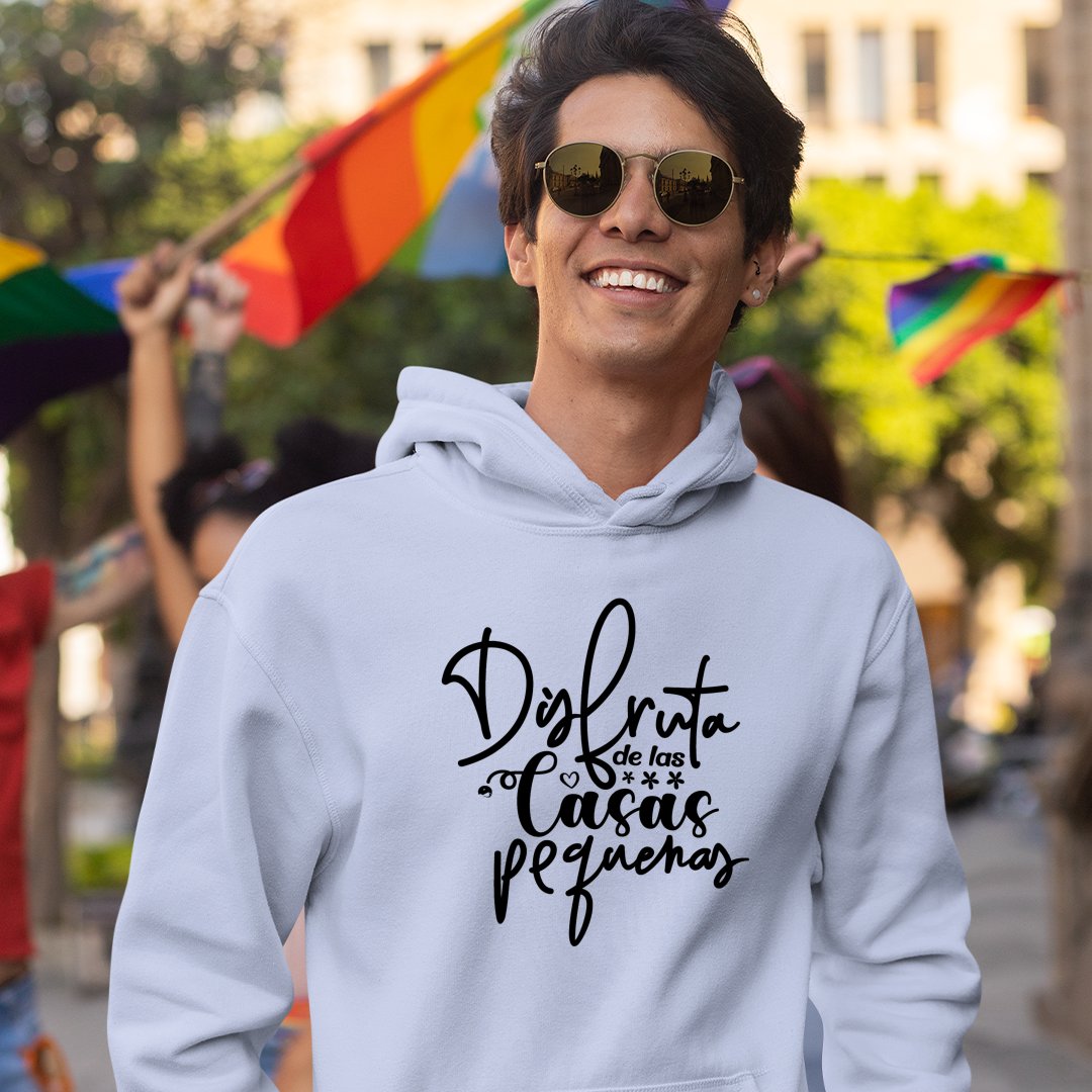 Hoodie Unisex Disfruta De Las Casas Pequenas