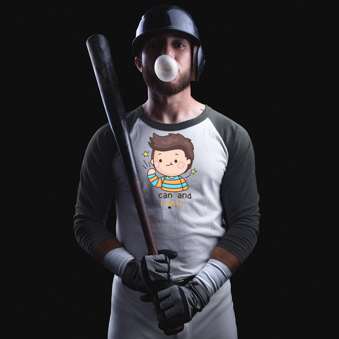 Unisex Sleeve Baseball Tee I Can And I Will