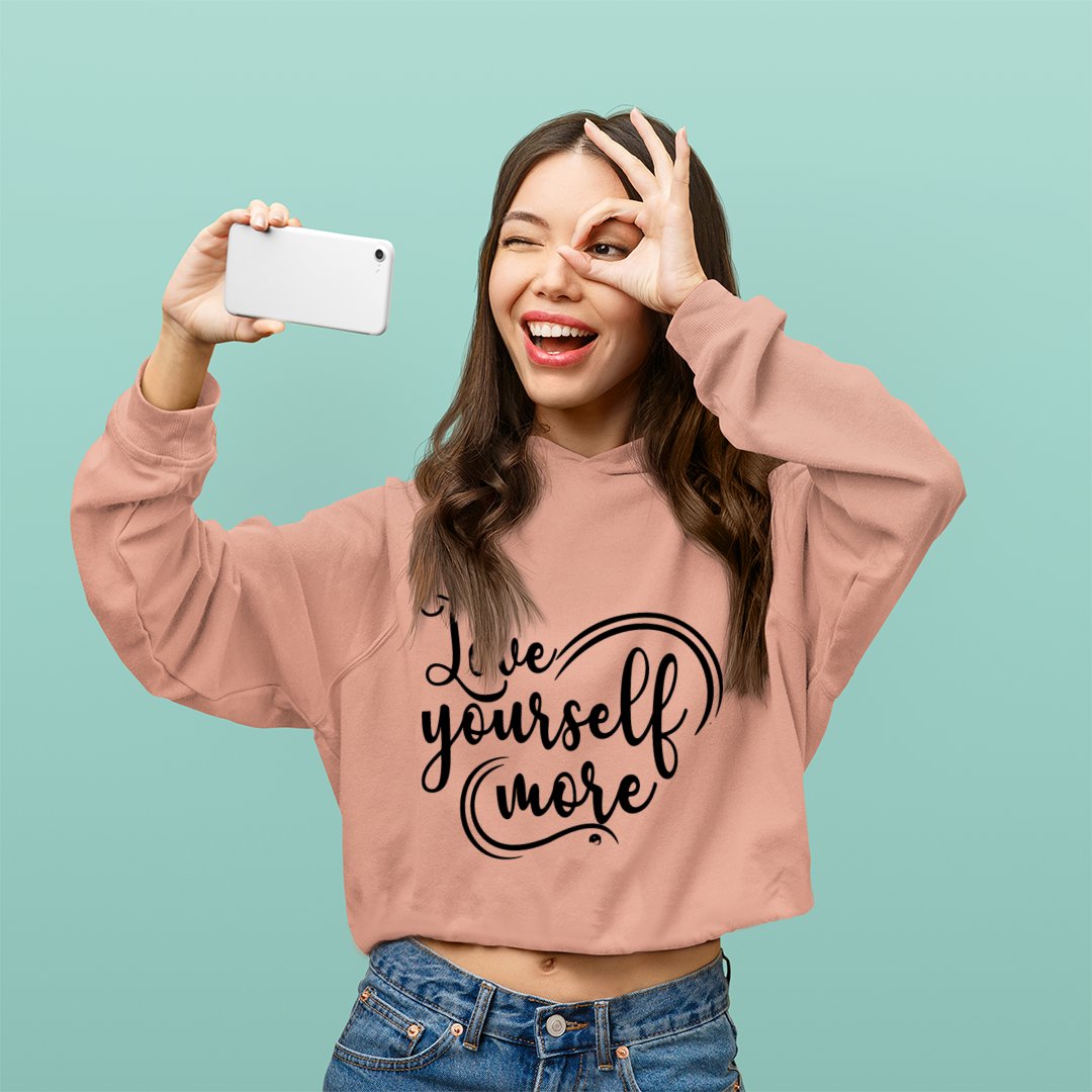 Cropped Hoodie Love Yourself More