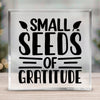 Square Acrylic glass Small Seeds Of Gratitude