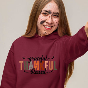 Hoodie Unisex Grateful Thankful Blessed