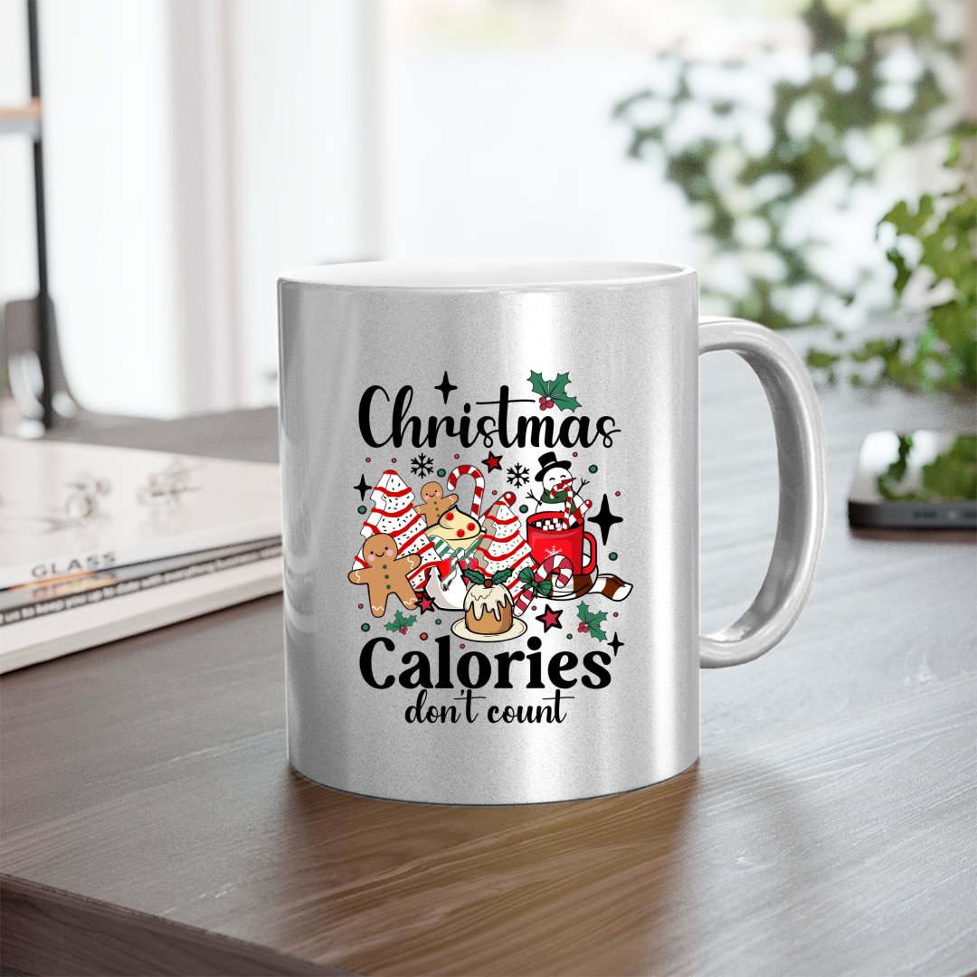 Mug Christmas Calories Don't Count Funny Retro Christmas Coffee