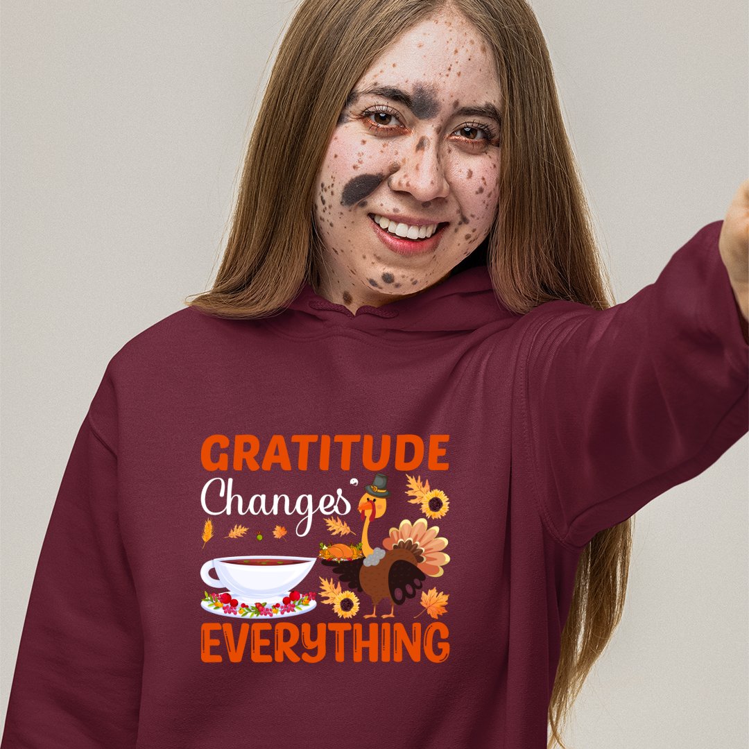 Hoodie Unisex Gratitude Changes Everything