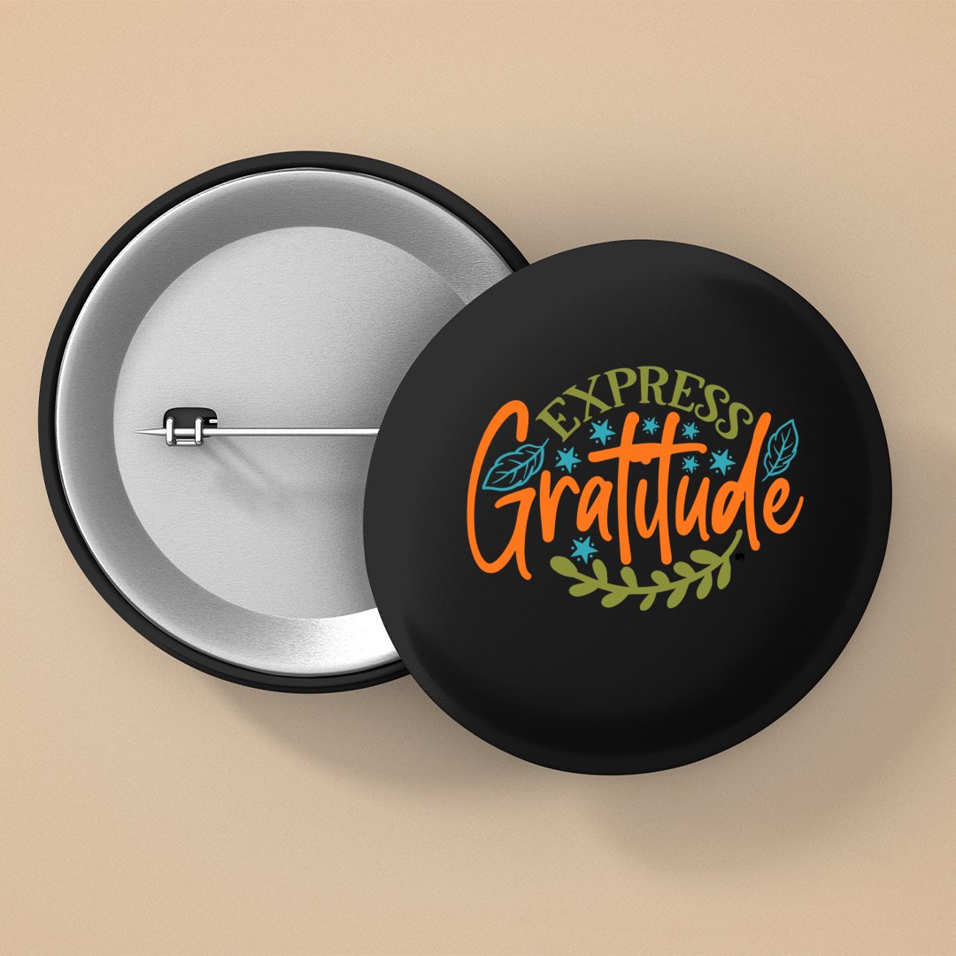 Pin Buttons Express Gratitude