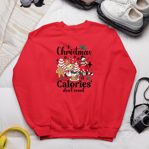 Sweatshirt Unisex Christmas Calories Don't Count Funny Retro Christmas Coffee