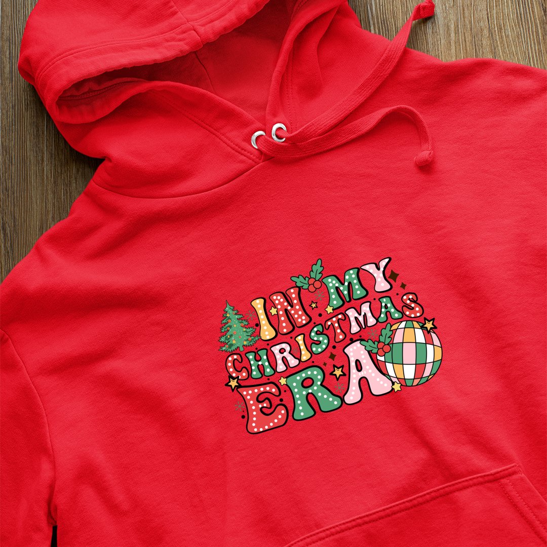 Hoodie Unisex In My Christmas Era Groovy Christmas Doodle Dots