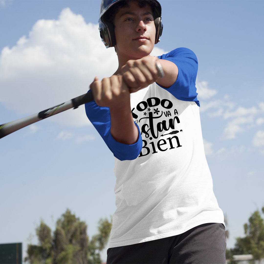 Unisex Sleeve Baseball Tee Todo Va A Estar Bien