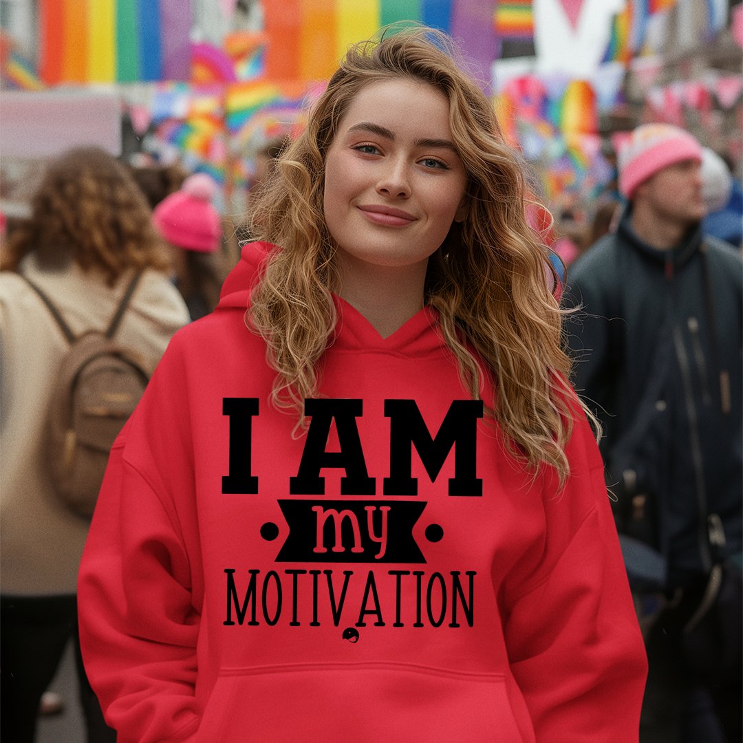 Hoodie Unisex I Am My Motivation