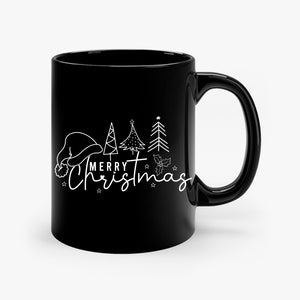 Mug Merry Christmas Tree Line Christmas