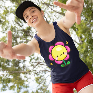 Unisex Jersey Tank Happy Flower