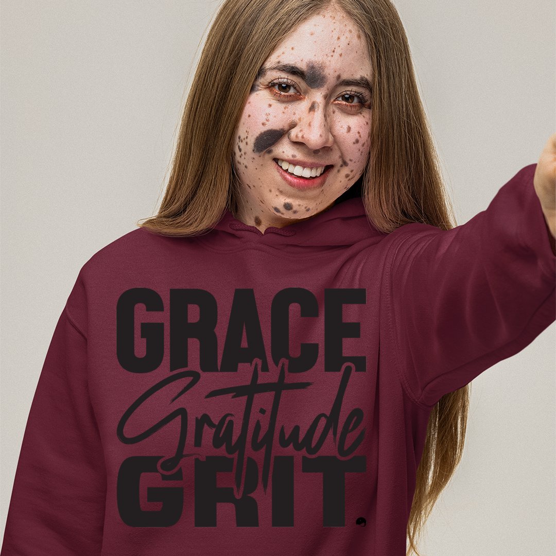 Hoodie Unisex Grace Gratitude Grit