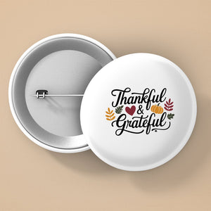 Pin Buttons Thankful