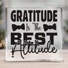 Square Acrylic glass Gratitude Is The Best Attitude