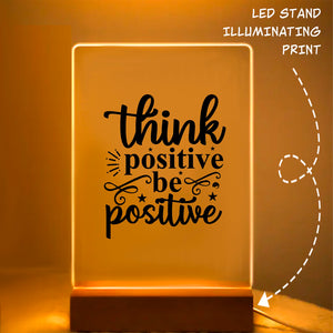 Glass Acrylic Think Positive Be Positive