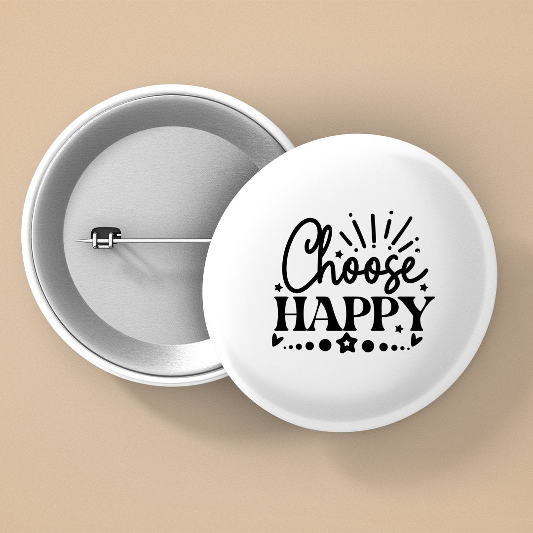 Pin Buttons Choose Happy