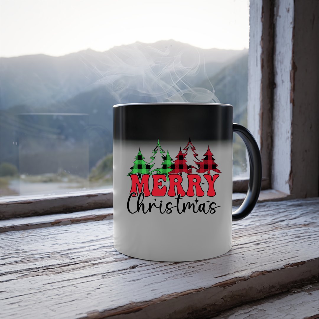 Mug Merry Christmas Checkered Pattern