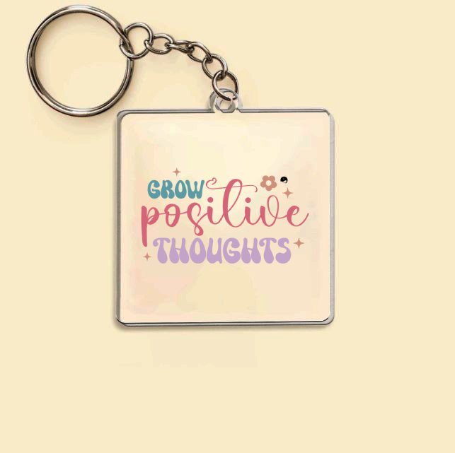 Keychain Grow Positive Thoughts