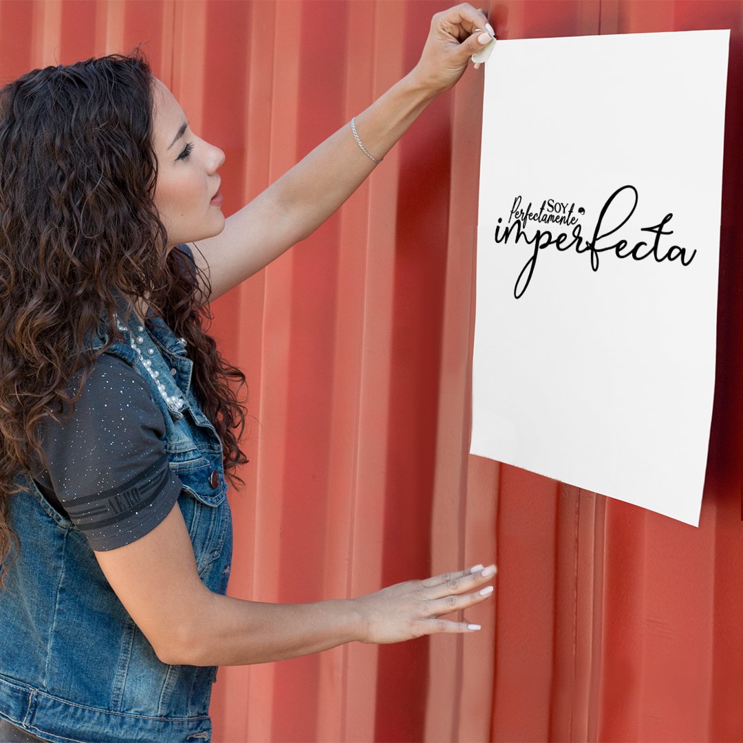 Matte Vertical Posters Soy Perfectamente Imperfecta