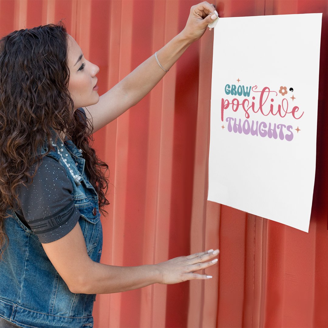 Matte Vertical Posters Grow Positive Thoughts