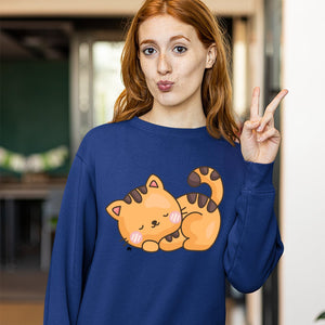 Sweatshirt Unisex Cute Cat