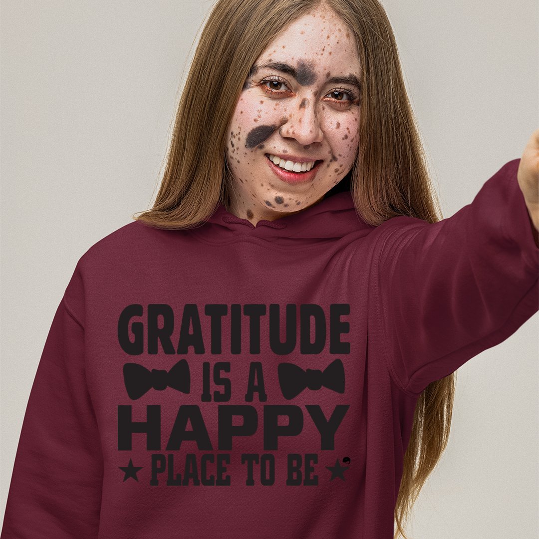 Hoodie Unisex Gratitude Is A Happy Place To Be